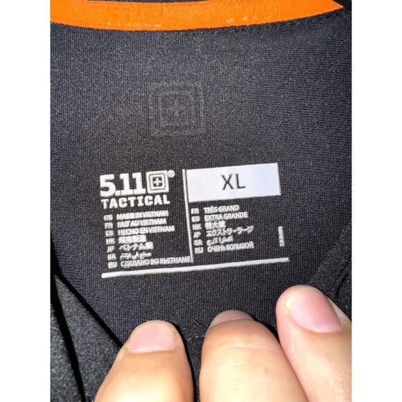 5.11 Tactical Long Sleeve Performance Polo Men’s XL Black - Picture 3 of 10